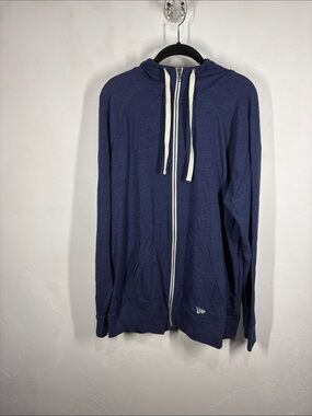 New Era Men’s Navy Blue Full-Zip Hooded Sweatshirt size XL
